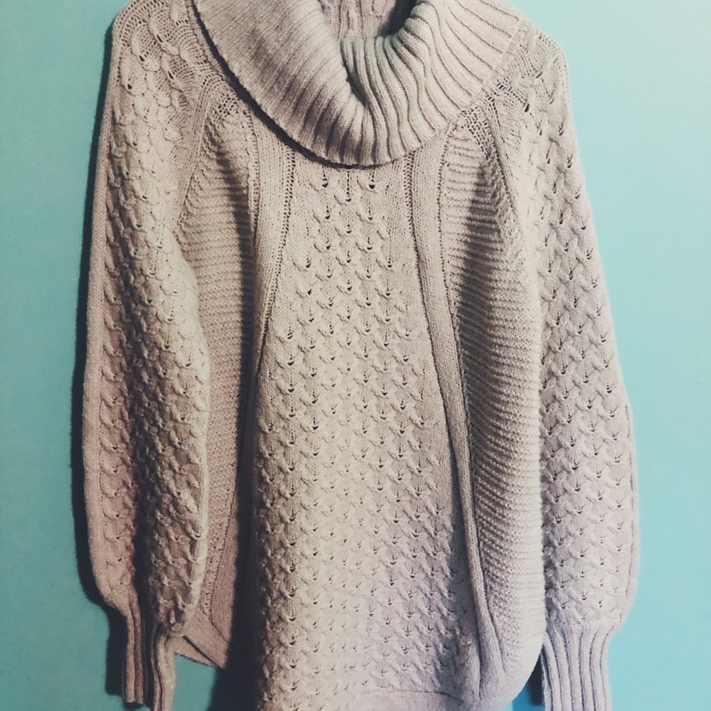 knit turtle neck sweater